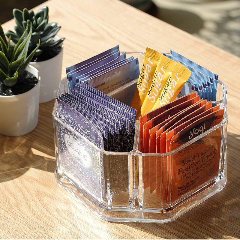 Yakri Acrylic Tea Bags Holder Coffee Sugar Bag Case Guest Room Organizer Storage Boxes-5 Department for Kitchen,Home YTBH-002 - Image 4